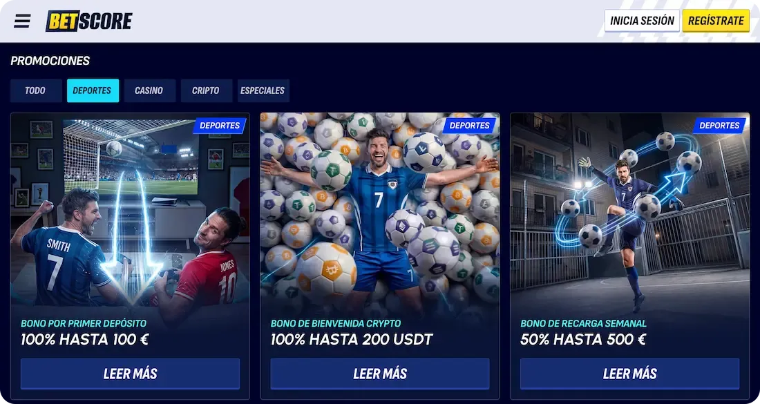 bonos deportivos del casino betscore