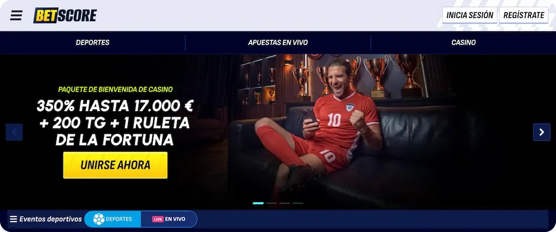 sitio web del casino betscore